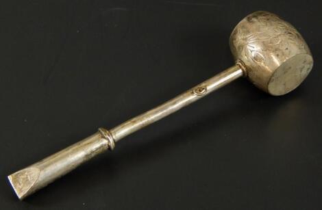 A Victorian gavel rattle