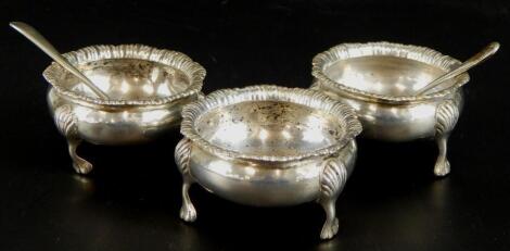 Three Edward VII silver salts