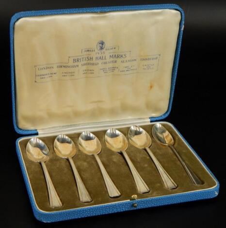 A set of six presentation silver spoons