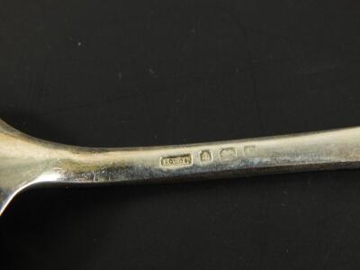 A pair of Edwardian silver serving spoons - 2