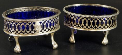 A pair of George III silver salts