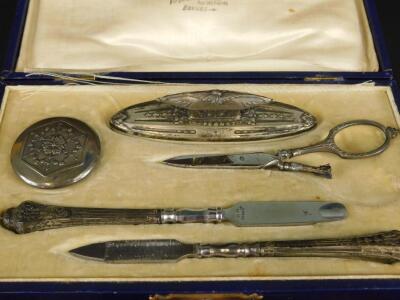 Two early 20thC part manicure sets - 2