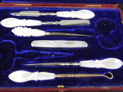 Two early 20thC part manicure sets - 3