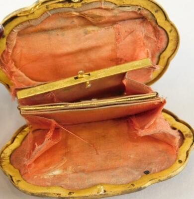 A 19thC Grand Tour type gilt metal purse - 3