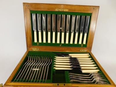 An extensive silver plated Old English pattern part canteen of cutlery - 4