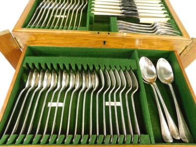 An extensive silver plated Old English pattern part canteen of cutlery - 5