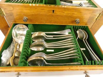 An extensive silver plated Old English pattern part canteen of cutlery - 6