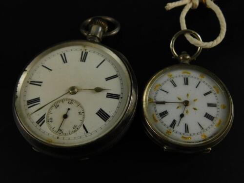 Two silver pocket watches