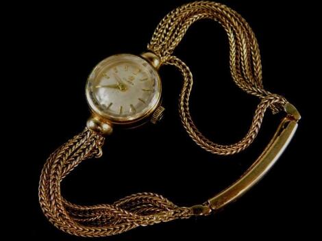 A 9ct gold ladies Omega wristwatch