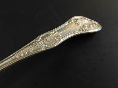 A late Victorian silver King's pattern ladle - 3