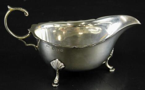 An Edward VIII silver sauce boat