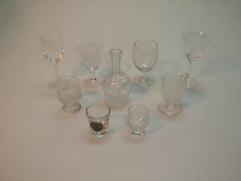 Various drinking glasses etc