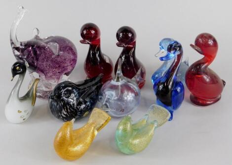 A collection of glass animals