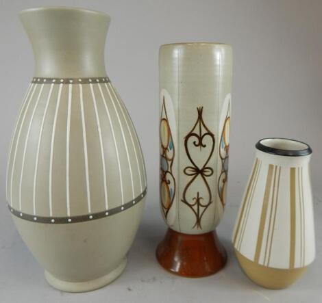A Bourne Denby Glyn College Studio vase