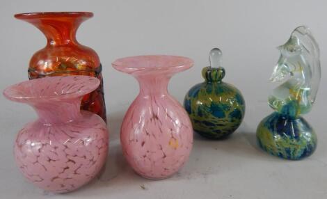 A collection of Mdina glass