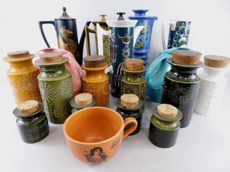 Various Portmeirion Totem jars and covers