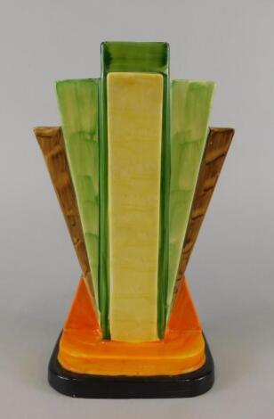 A Myott porcelain Art Deco style vase