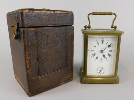 A French brass carriage clock