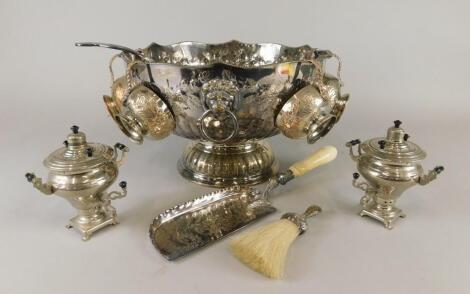 A collection of silver plate