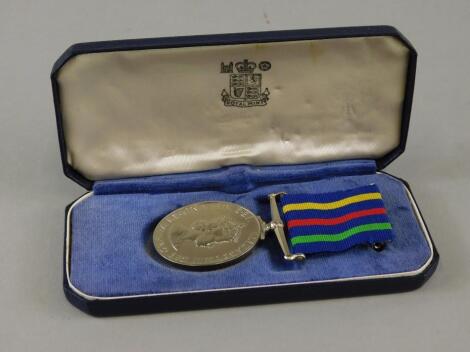 An Elizabeth II Civil Defence Long Service medal