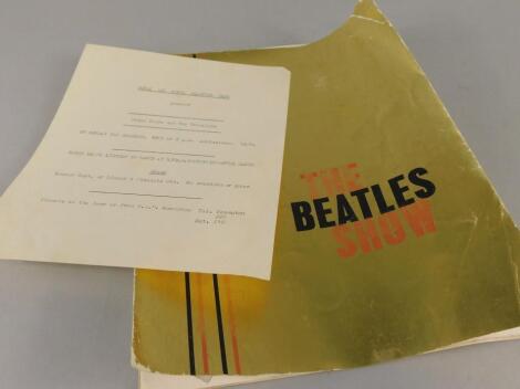 A copy of the Beatles Show magazine