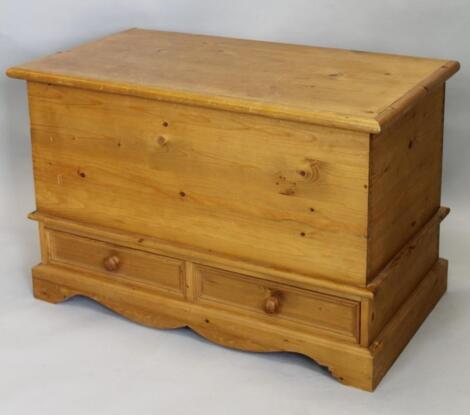 A modern pine mule chest