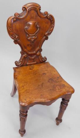 An oak hall chair