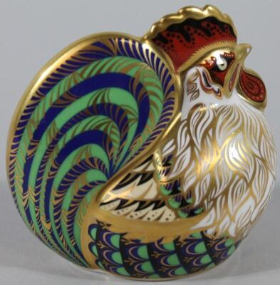 A Royal Crown Derby farmyard cockerel - 2