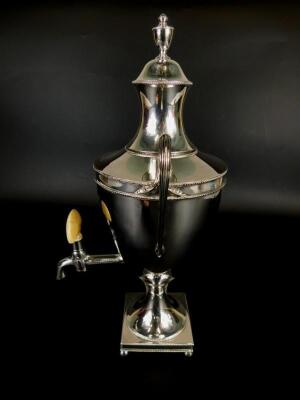 A George III silver two handled tea urn - 2