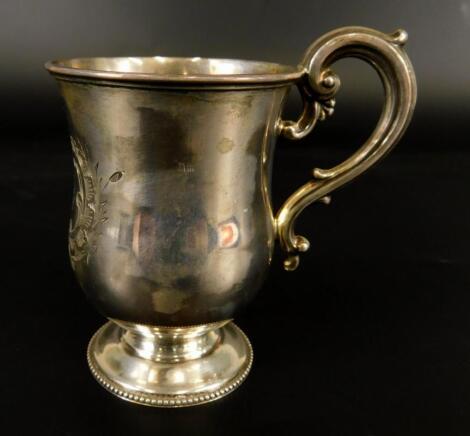 A Victorian silver christening type mug