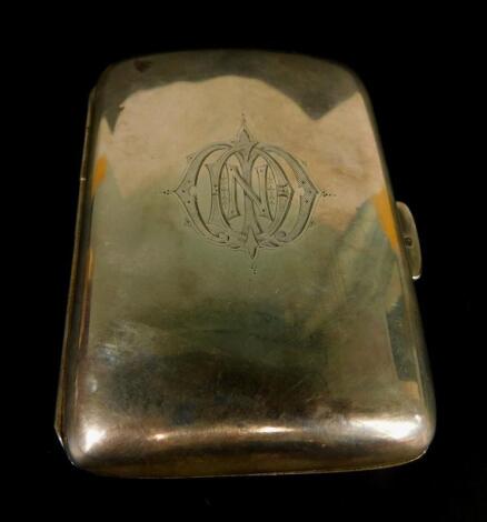 A George V silver cigarette case