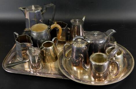 A quantity of silver plated teasets