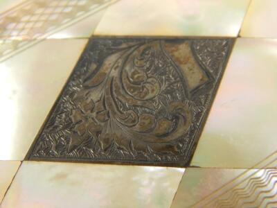 A 19thC mother of pearl card case - 2