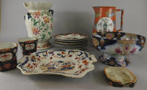 A collection of Ironstone items