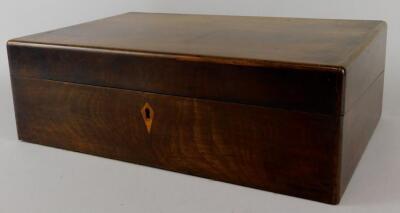 A mid 19thC mahogany writing box