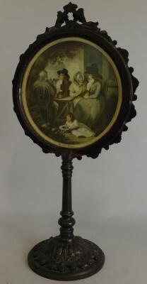 A late 19thC/early 20thC table screen