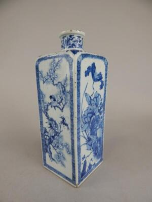 A 19thC Chinese square section vase - 5