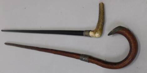 Two Victorian walking sticks