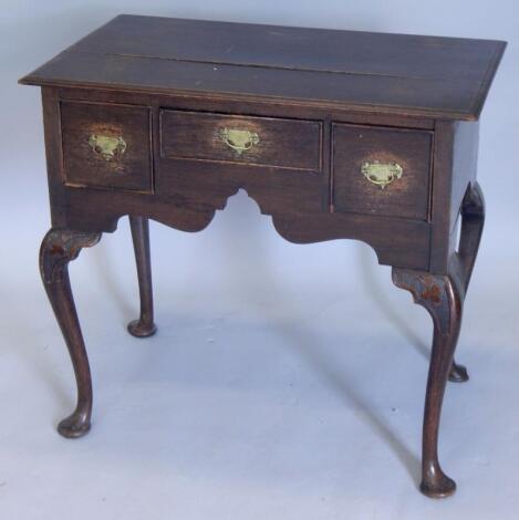 A 19thC oak lowboy