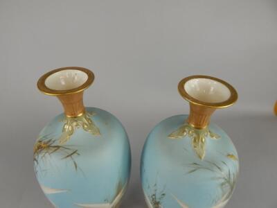 A pair of Royal Worcester vases and covers - 5