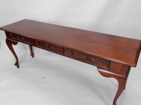 A mahogany side or serving table