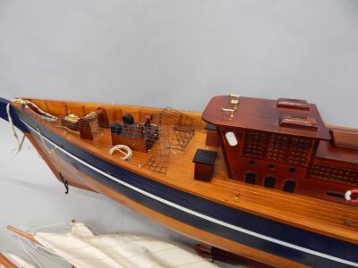 A scale model of a two masted sailing ship - 3