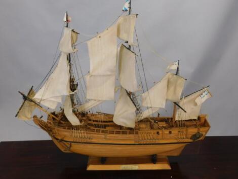 A scale model of HMS Bounty