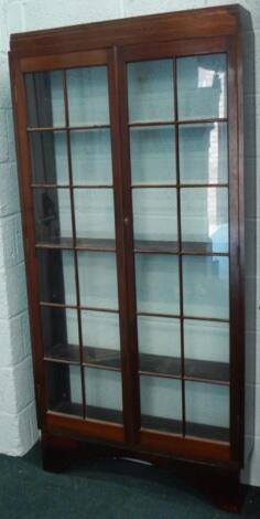 An early to mid 20thC mahogany bookcase