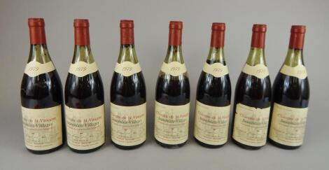 Seven bottles of 1979 Chateau Saint Vincent Beaujolais Villages (M)