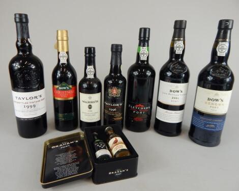 Miscellaneous bottles of port