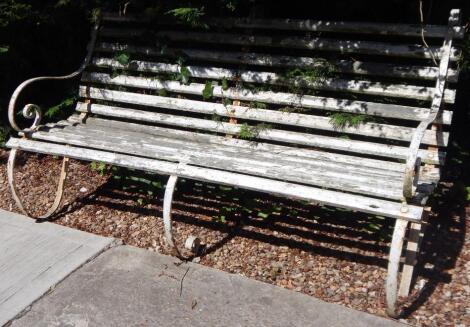 A late 19thC railway or park type bench