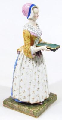 An early 19thC Meissen figure The Chocolate Lady - 2