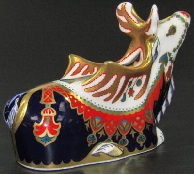 A Royal Crown Derby reindeer paperweight - 2