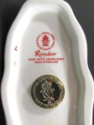 A Royal Crown Derby reindeer paperweight - 3